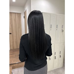 ☆赤み消し透明感カラー　暗髪ネイビーブラック