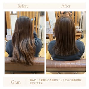 お客様髪質改善データ1694（セミロング）