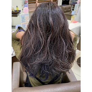 大人女子のバレイヤージュ/インナーカラー