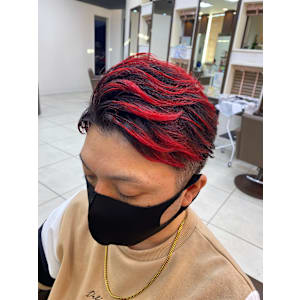 ダブルカラー　レッド