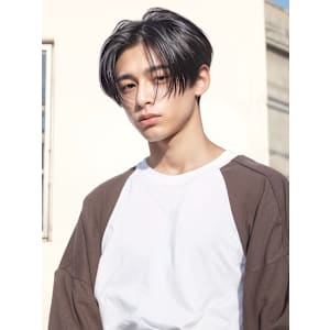 無造作マッシュメンズショート☆ツーブロックアッシュブラウン