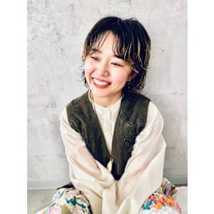 【似合わせ】ウルフパーマ×ハイライト