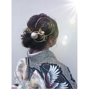 着物に合うアップアレンジ♪