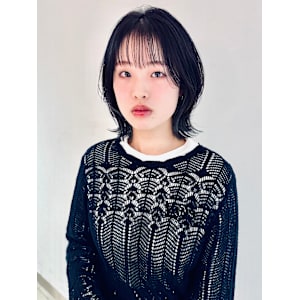 【透明感◎】ミディアムレイヤー×透明感イヤリングカラー