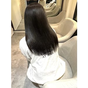 髪質改善/縮毛矯正/酸性ストレート/黒髪/ブラックグレージュ