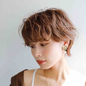 ニュアンス巻きレイヤーマッシュショート