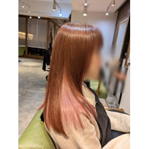 髪質改善/縮毛矯正/酸性ストレート/暖色系/インナーカラー
