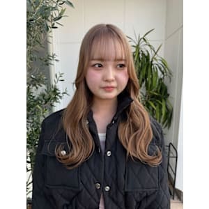 韓国ヘア/ハイカラー/透明感ミルクティーベージュ