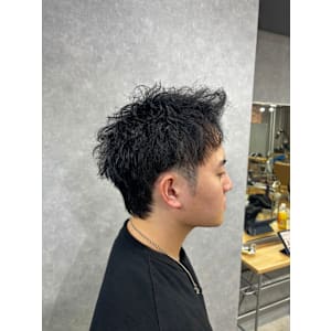 ソフトツイストメンズショート、アップバング