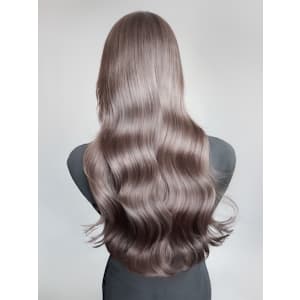 大人可愛い艶髪秋色カラーくすみベージュくびれロングレイヤー