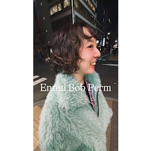 外国人風アンニュイボブパーマ