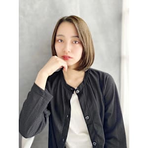 20代30代40代　重めカジュアル外国人透明感小顔ボブ