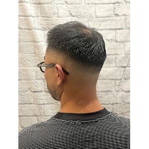 メンズ／ハイフェード／ベリーショート／アップバング