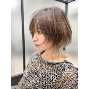 インナーカラー×ネオウルフボブウルフ　ウルフカット