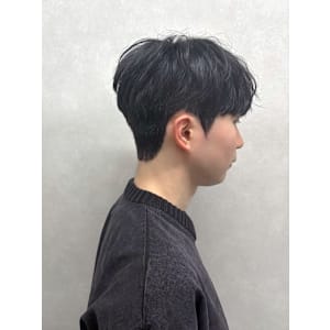 本格韓国ダウンパーマ/ダークアッシュマッシュ/ニュアンスパー