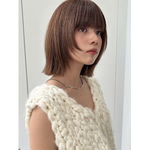 イメチェン外ハネボブ美髪ワイドバングミディアム縮毛矯正韓国