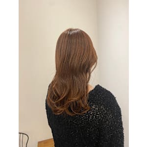 カラー/髪質改善/オレンジブラウン/暖色カラー/モテ髪