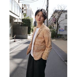 センターパート　MIXパーマ