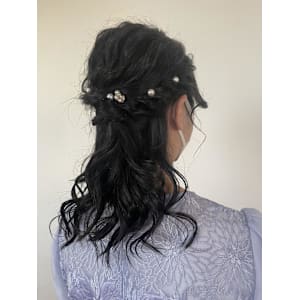 ヘアセット/ハーフアップ/パーティーヘア