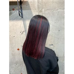 ボルドーがかわいいアンブレラカラー