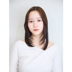 美髪ミディアムレイヤー×ツーウェイ前髪