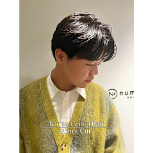 【星野】カラー指名No.1/メンズカット　韓国風センターパー