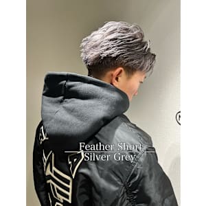 【星野指名】カラー指名No.1/フェザーショート×シルバーグ