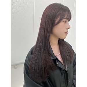  『ROW町田』ワインレッド艶髪×レイヤー