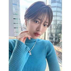 20代30代シースルーバング愛されショート