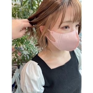 Goofy銀座/くびれボブ/イヤリングカラー/ベージュ