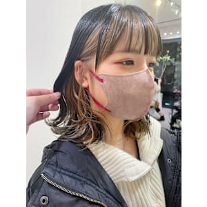 フェイスフレーミング/インナーカラー/ベージュ/