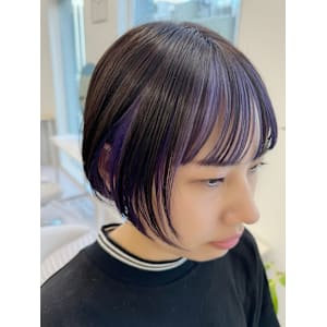 フェイスフレーミング/バイオレット/モードボブ/インナー