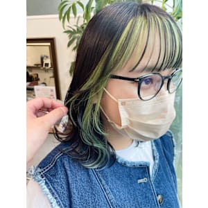 フェイスフレーミング/インナーカラー/ブリーチダブルカラー