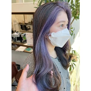 フェイスフレーミング/ラベンダー/前髪インナーカラー