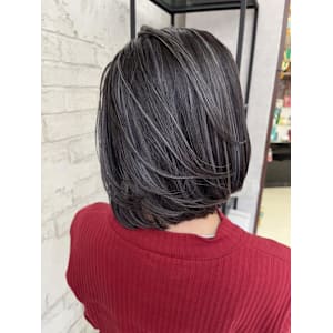 30.40代白髪ぼかしハイライトダークグレー - prize 池袋【プライズ】池袋西口店【プライズ イケブクロ イケブクロニシグチテン】掲載中