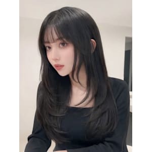 顔まわりレイヤー/暗髪/髪質改善/恵比寿