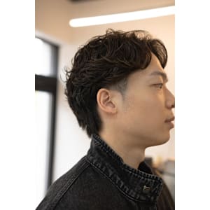 大人メンズカジュアルパーマ