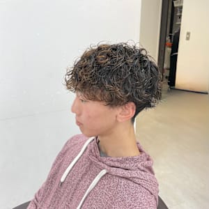 マッシュ波巻きパーマ