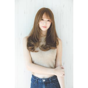 レイヤー　ワンカール　ロング　ベージュカラー　20代30代