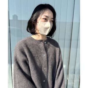 小顔ボブ×韓国っぽ顔まわり