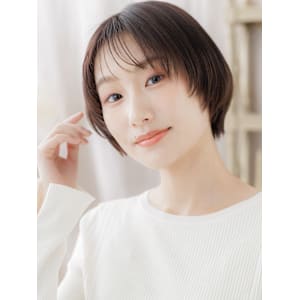 小顔シースルーバングショートカットレイヤー　マロンベージュ - COVER HAIR bliss【カバーヘア ブリス】北浦和/北浦和西口店【カバー ヘア ブリス キタウラワ キタウラワニシグチテン】掲載中