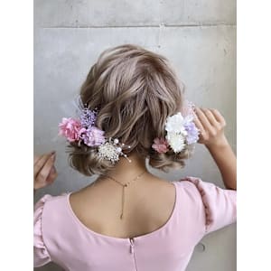 ツインお団子♪ドライフラワー