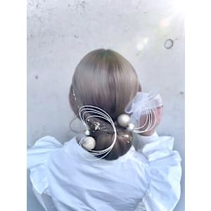 アップアレンジ/髪飾り金箔、水引き