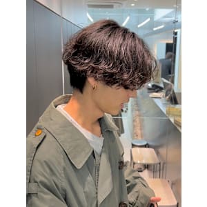 【爽太指名限定スタイル】センターパート　波巻きパーマ