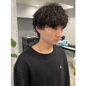 シャドウパーマ ツーブロック マッシュ メンズパーマ