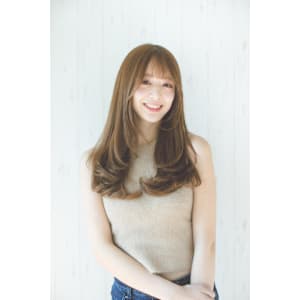 ワンカールレイヤー　ベージュカラー　ロング,20代,30代