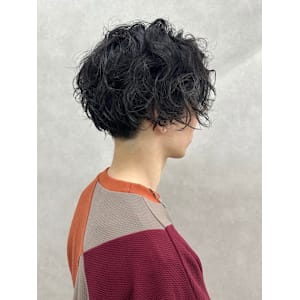 ニュアンスパーマ/フェザーショートシャドウパーマ/フェード