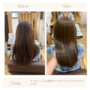 お客様髪質改善データ1707（カーキベージュ）