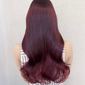 髪質改善/酸熱トリートメント/赤髪/韓国風レイヤーカット