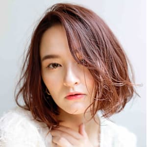 ワンレンボブウォームブラウン